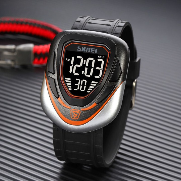 Skmei 1833 Digital Sports Men's Watch with LED Display, Waterproof, Multiple Time Zones, Stopwatch, Alarm, and Backlight