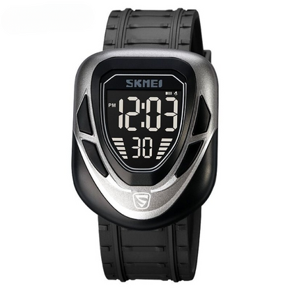 Skmei 1833 Digital Sports Men's Watch with LED Display, Waterproof, Multiple Time Zones, Stopwatch, Alarm, and Backlight