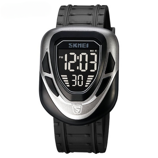 Skmei 1833 Digital Sports Men's Watch with LED Display, Waterproof, Multiple Time Zones, Stopwatch, Alarm, and Backlight