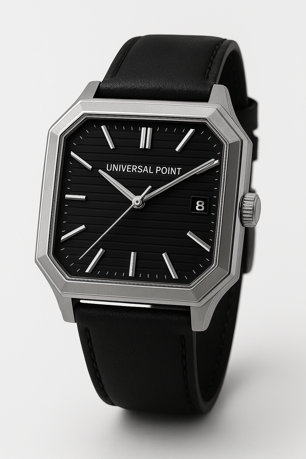 Square Dial Leather Strap Watch | Stainless Steel Case | Water Resistant 3 ATM (With Box)