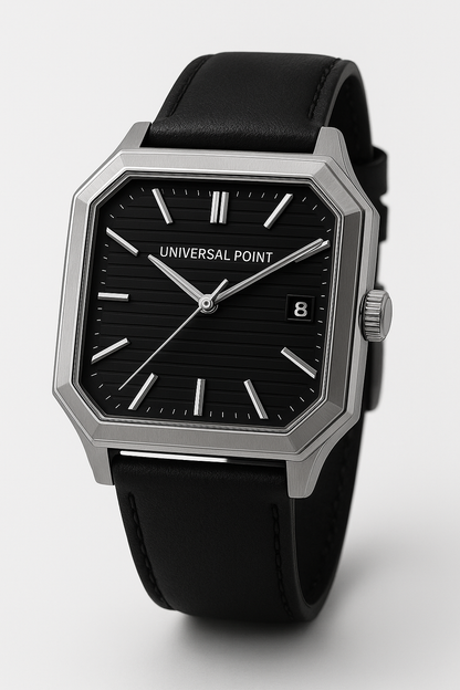 Square Dial Leather Strap Watch | Stainless Steel Case | Water Resistant 3 ATM (With Box)