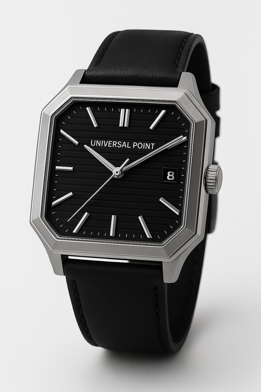 Square Dial Leather Strap Watch | Stainless Steel Case | Water Resistant 3 ATM (With Box)