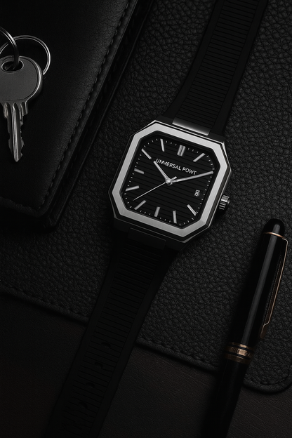 Square Dial Leather Strap Watch | Stainless Steel Case | Water Resistant 3 ATM (With Box)